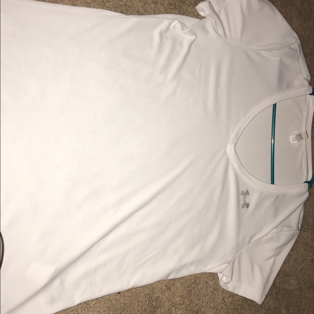 white under armour  dri-fit v-neck